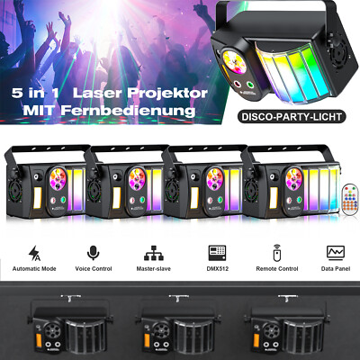 RGB Laser Projektor LED Bühnenlicht Strobe Disco Lichteffekt DMX Fernbedienung