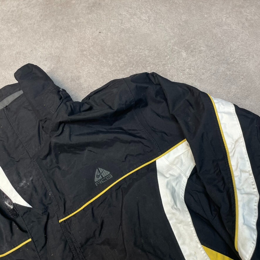 SACAI X NIKE Nike ACG Giacca Antipioggia Uomo Medium 3 Strati Esterni Giacca a Vento Cappotto Nero