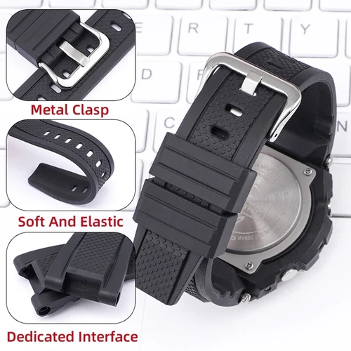 Silicone Watch Band For Casio G-SHOCK GST-210B GST-410 GST-W300G S300G S110 W100 - Picture 6 of 40