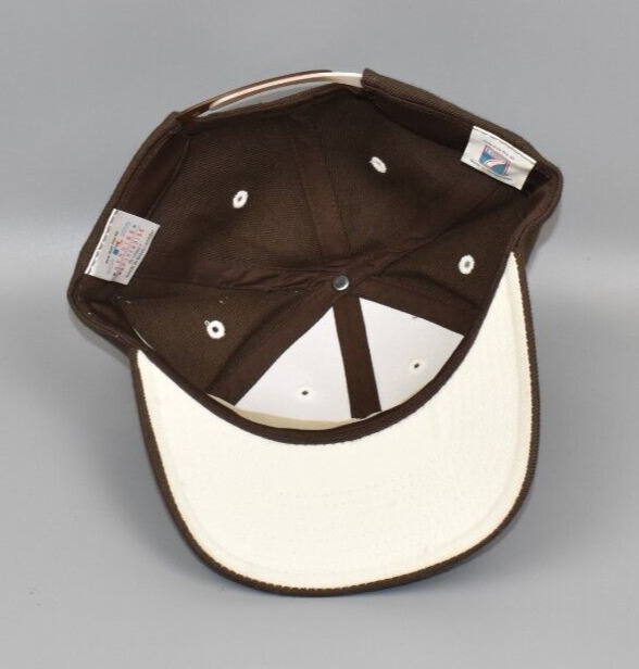 Vintage 1998 MLB World Series Logo 7 Brown Snapback Cap Hat