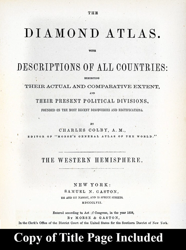 1857 Morse Map Connecticut Rhode Island Hartford New Haven Newport Mystic CN RI - Image 4 of 4