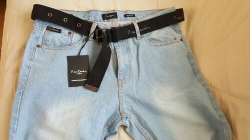 Salopette Cargo Jeans Peviani Pour Homme - Bleu Délavé Pierre - Coupe Ample - Taille S à XXL