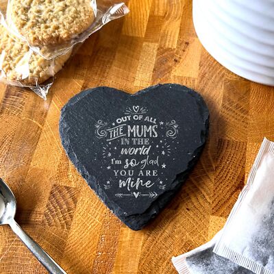 Herz Schiefer Schön, dass du meine Mama Muttertag Kritzeleien Geschenk personalisiert Untersetzer