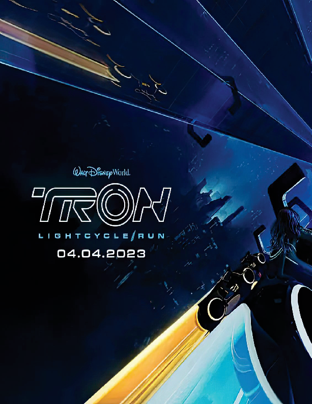 Tron LightCycle Run Opening Day Poster Walt Disney World WDW MATTE
