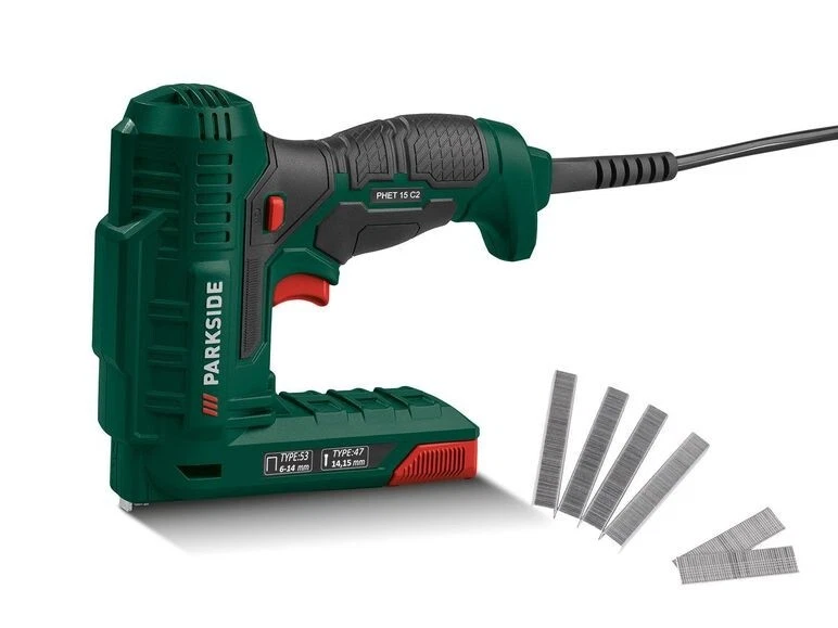 Elektrotacker PHET 15 C2 PARKSIDE Tacker Nagler Inkl. Klammern und Nägel 70W Neu - Bild 2 von 4