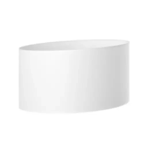 Modern & Stylish Empire Silk Fabric White Oval Shape Table & Floor Lamp Shades - Picture 4 of 6