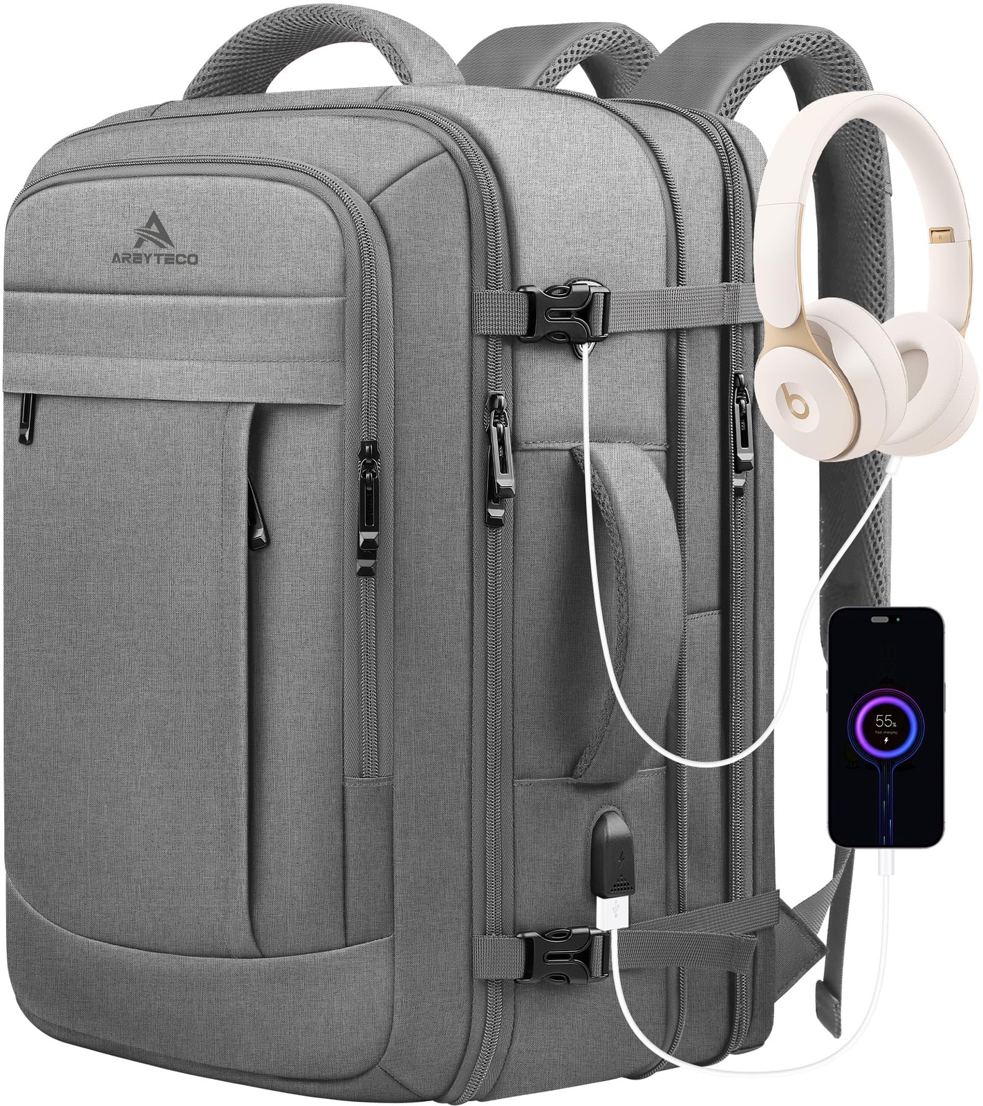 50L Extra Large Travel Backpack for Men – Flight Approved Carry-On-image