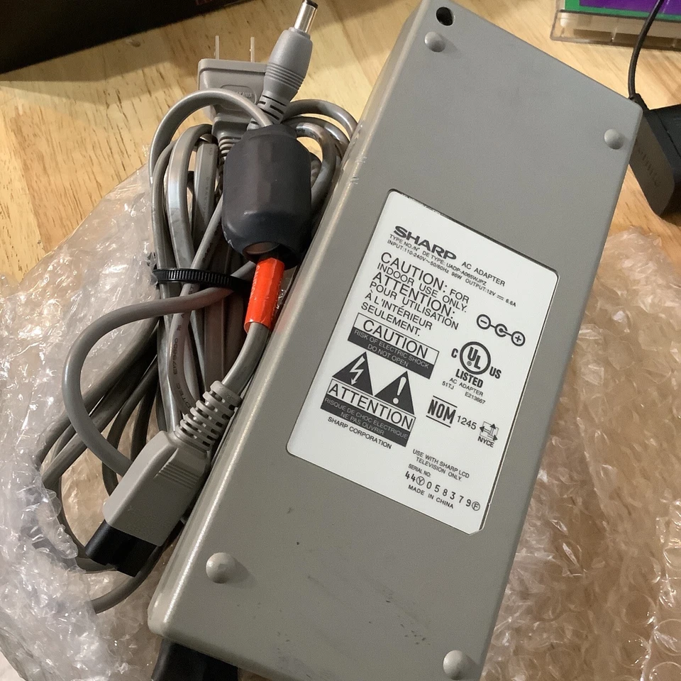 Genuine SHARP& :UADP-A065WJPZ AC Power Adapter 12V 6.6A 110-240V 50/60Hz 96W - Image 2 of 4