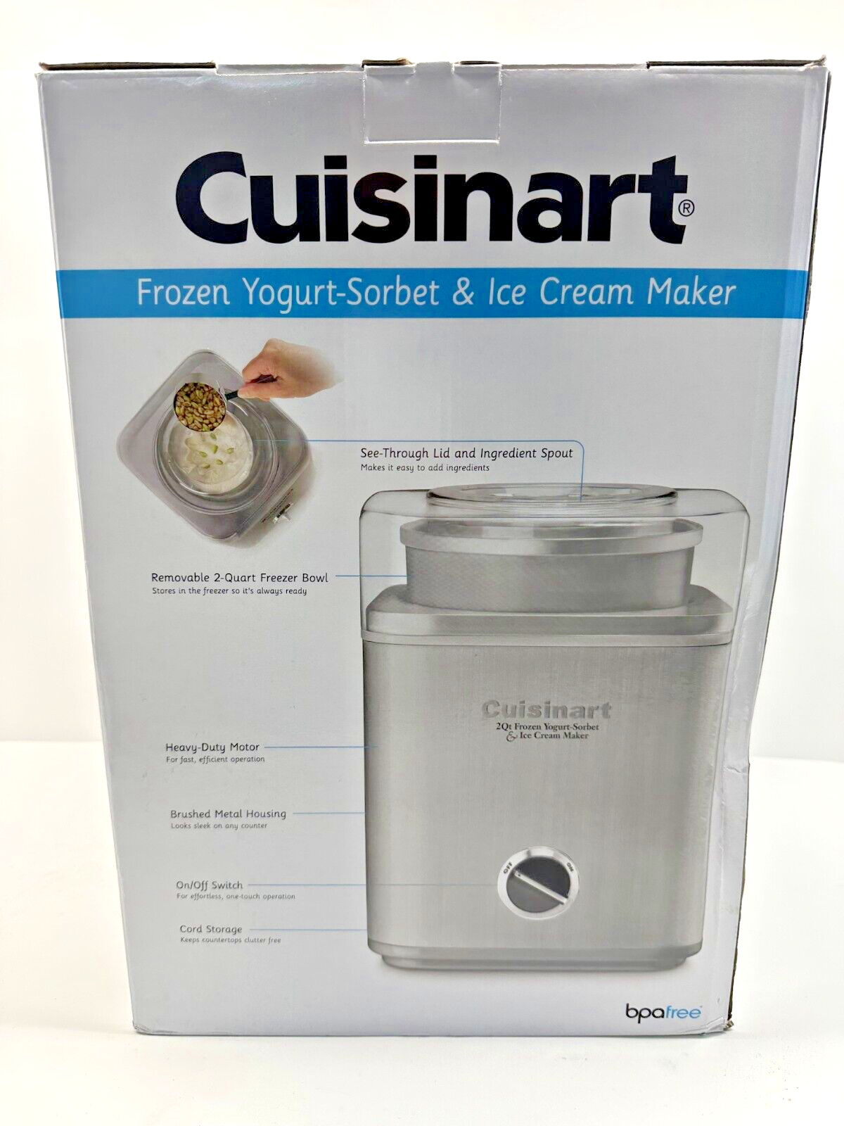 Cuisinart Ice Cream/Yogurt Makers Pure Indulgence 2 Quart Frozen YogurtSorbet🔥 86279168009 eBay