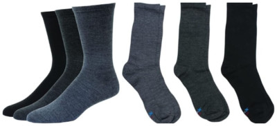 New, Hanes Men's Outdoor X-temp Moisture Wicking Wool Crew Socks, Large, 6 pairs
