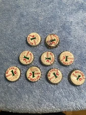 VINTAGE LOT # 5 USED RC COLA WORTH 1 CENT SODA POP BOTTLE CAP LOT OF 9 CORK