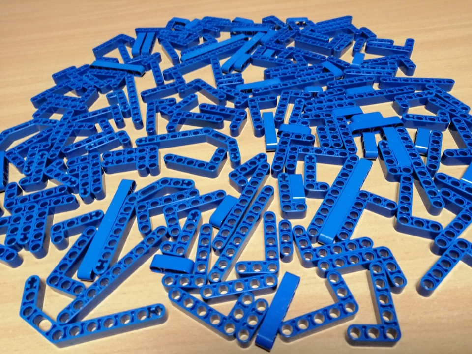 LEGO TECHNIC Großes Konvolut Liftarme blau / Lochstangen Technik Sammlung - Bild 2 von 4