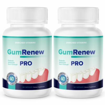 GumRenew PRO Advanced Gum Health Formula 120 Capsules Gum Renew 2 Bottles