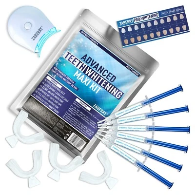 ZABERRY Teeth Whitening Kit MAXI Tooth Bleaching Whitener Laser Light Dental Gel