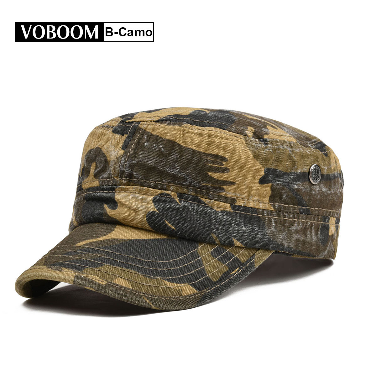 CAMUFLAJE ALGODÓN PARA HOMBRE GORRA MILITAR GORRA PLANA SOMBRERO DE SOL CONDUCTOR TAXI CAMIONERO SOMBRERO