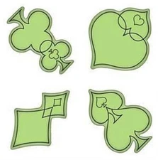 Inkadinkado Elegant Suit Spade Diamond Heart Card Deck Club Cling Rubber Stamp