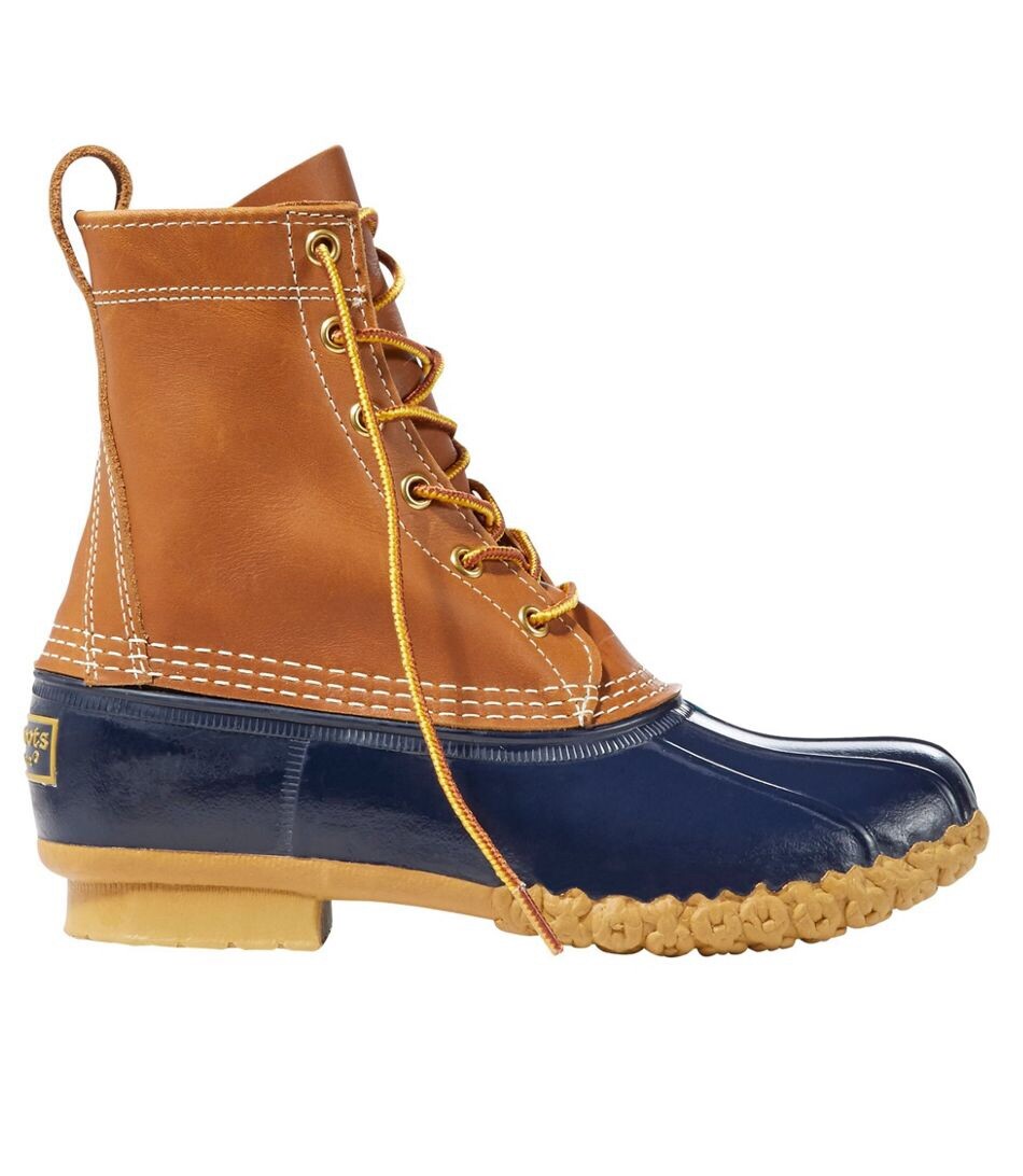 Bean Bean Boots Duck Brown Leather Rubber 8” Women’s Size M US