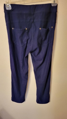 terra sky 14W navy pants elastic waist stretch womens 32W 30 inseam light weight - Picture 9 of 12