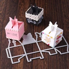 Gift Box Metal Die Cuts, Lace Handbag Metal Cutting Dies Cut Stencils Card Pa...