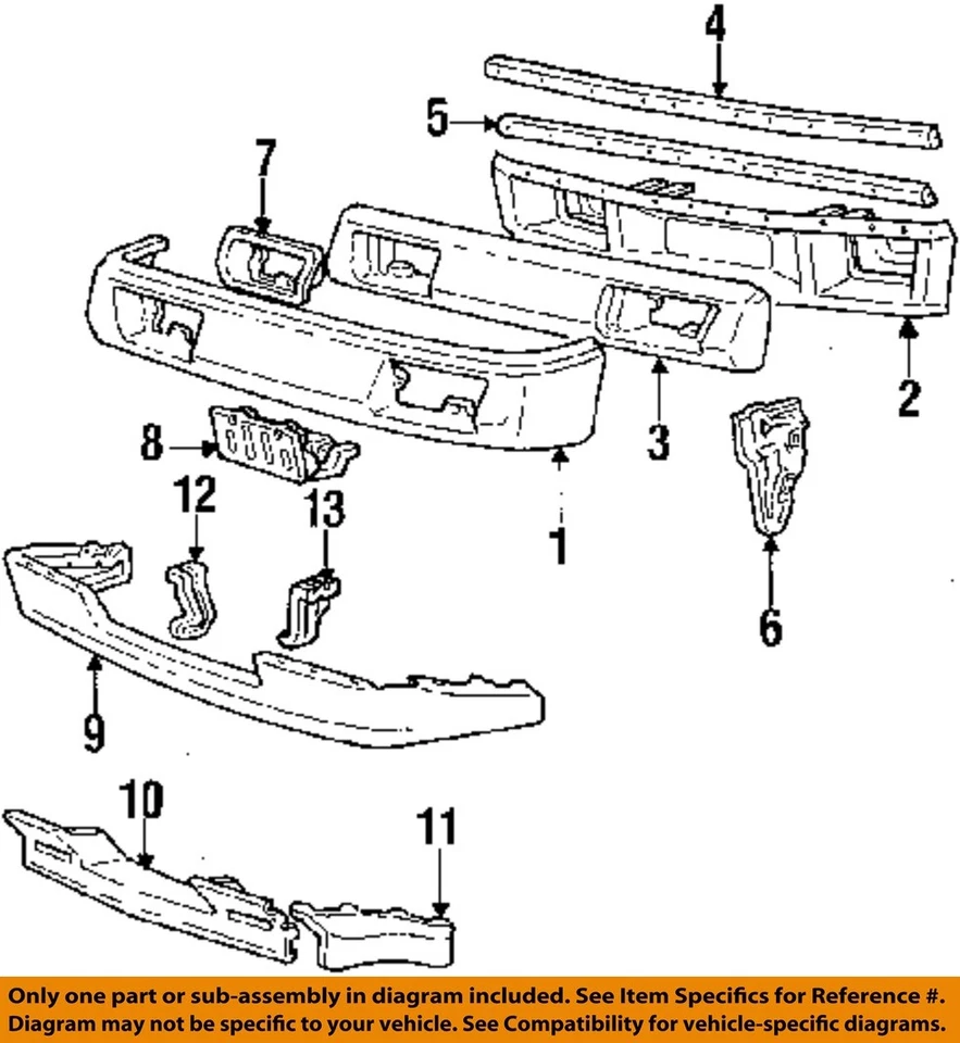 Conjunto de parachoques delantero usado se adapta a: Chrysler Conquest 1987 grado delantero A Foto 3 de 4