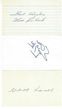 1992 Murray Baron Signed NHL Index Card Chicago Black Hawks Vancouver
