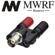 BNC Female to Two Dual Banana Female Jack Socket Binding Post Adapter Connector