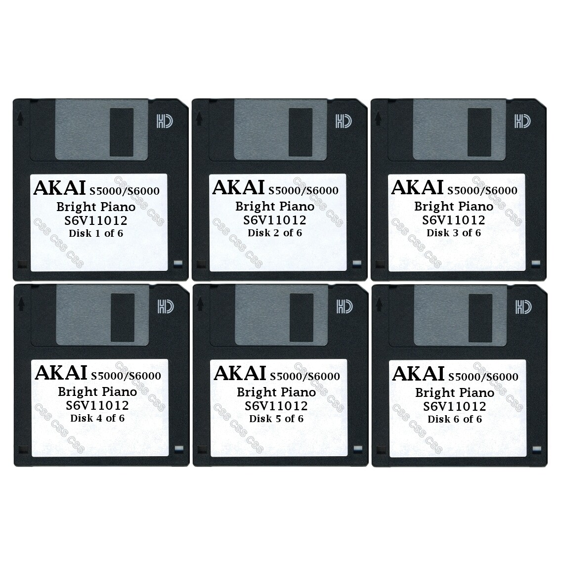 AKAI S5000/S6000 フロッピーディスク 6枚セット AKAI S5000/S6000 フロッピーディスク 6枚セット AKAI s5000