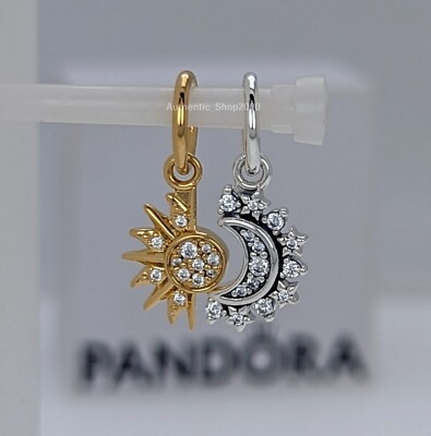 New 100% Authentic PANDORA 14k 925 Splitable Sun & Moon