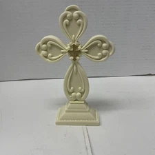 Divine Faith Cross Ceramic 8"*5"*2" off-white