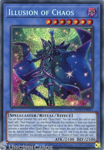 MP23-EN017 Illusion of Chaos :: Prismatic Secret Rare 1st Edition YuGiOh Card