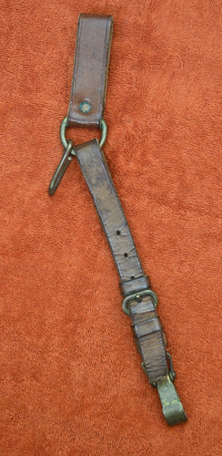 UNKNOWN LEATHER MILITARY SABER/SWORD BELT HANGER