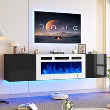 Floating TV Stand with 36" Electric Fireplace,