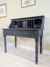 Rustic French Pine Desk Dressing Table Painted Cubby Holes Drawers Open Writing 