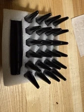 14 mm x 1.5 Wheel Spike Lug Nuts, 24 x Black M14x1.5 Lug Nut, Cone/Conical