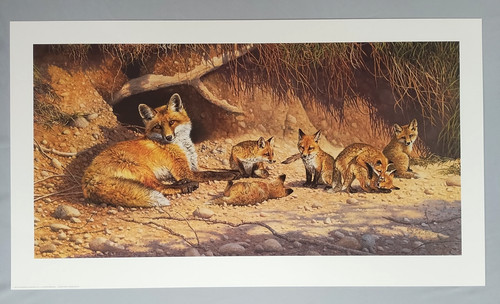 Bonnie Marris Spring Fever Red Fox Family Signed Numbered Lithograph #307/1000