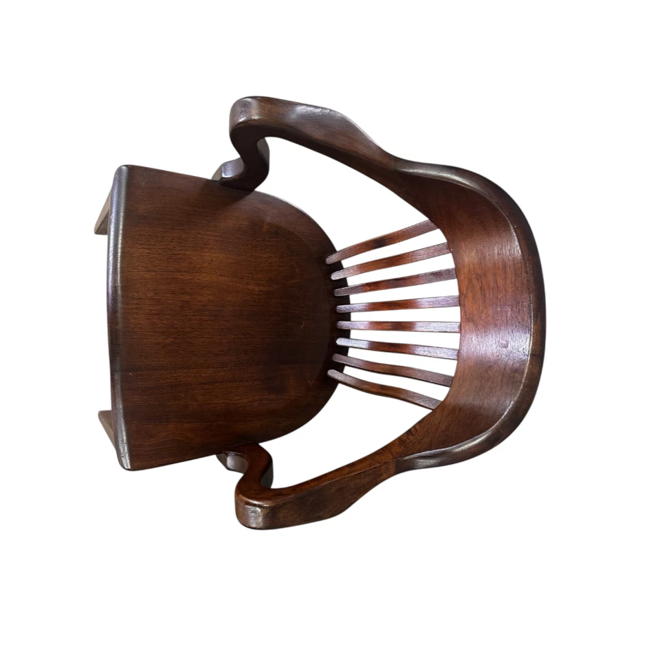 Juego de 4 sillones de oficina para banqueros/abogados de caoba - a juego #22493 Foto 2 de 4