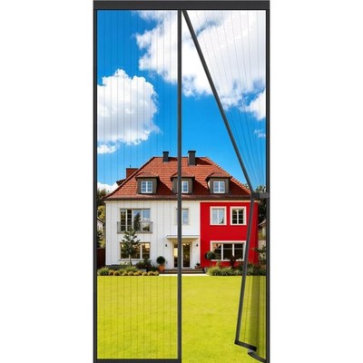 Fliegengitter Balkontür Magnet 100x220cm Insektenschutz Tür Klettverschluss