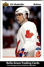 1991-92 Upper Deck French Eric Desjardins #504 Canada NHL Hockey