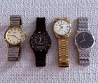 LOT OF 4 Men’s Vintage Quartz Watches SEIKO, CITIZEN, HAVERHILLS / NOT RUNNING