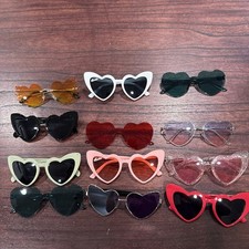 Lot Of 12 Fashion Sunglasses Heart Shaped Party Fun Bachelorette Unbranded D67
