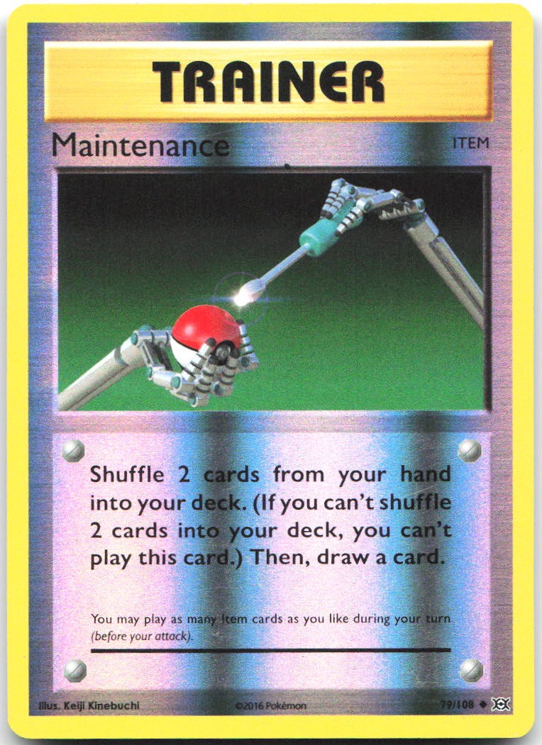 Maintenance 79/108 Uncommon Evolutions Pokemon Reverse Holo Moderately Played