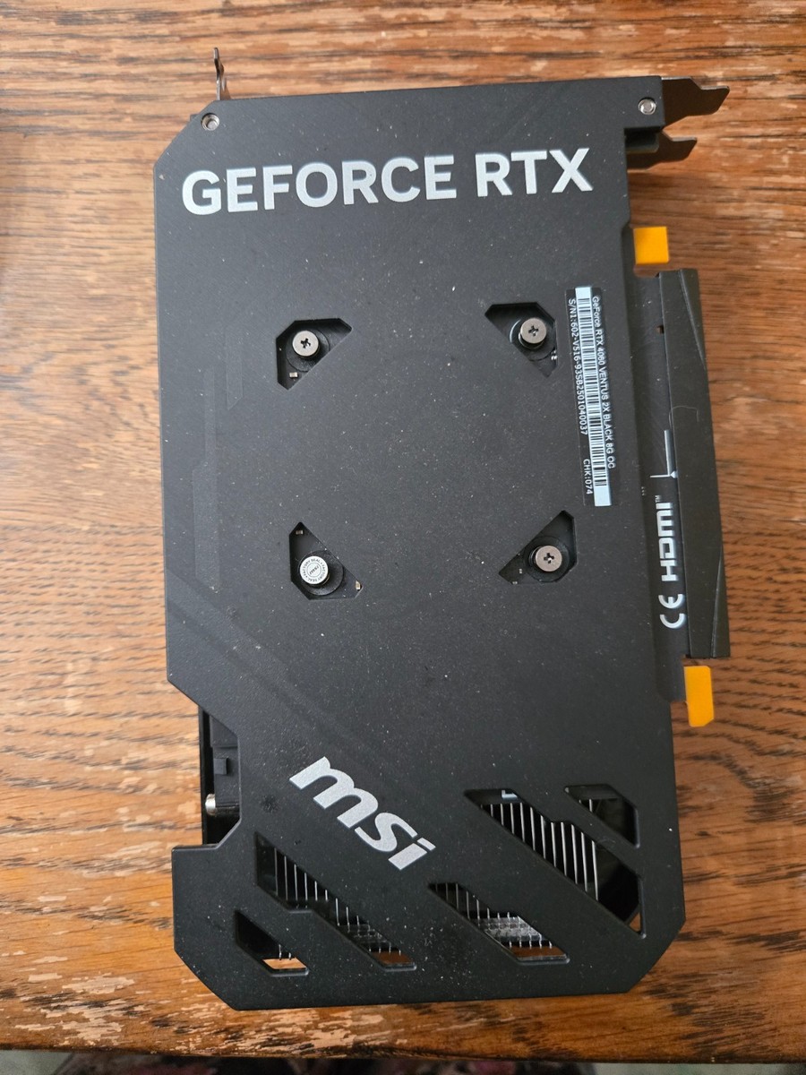 MSI GeForce RTX 4060 Ventus 2X Black 8G OC Gaming Graphics Card