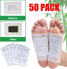 50PCS Foot Detox Patches Pads Toxins Deep Cleansing Herbal Bamboo Organic Pad