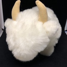 Vintage 1990s White Buffalo Plush Bison Plains Prairie Wildlife Stuffed Animal