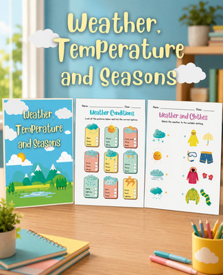 DIGITAL CONTENT- Weather Temperature And Seasons Activity Book*PRINTING REQ'D*