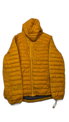 Mountain Warehouse gelbe gefütterte Nylonjacke Größe 14 Damen Freizeit Wandern
