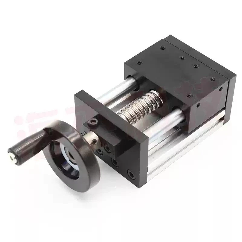 Modulo Tavolo Scorrevole Lineare Manuale Volantino Tavolo Traduttore di Precisione con Scala - Immagine 4 di 4