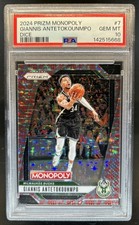 2024-25 Panini Prizm Monopoly Giannis Antetokounmpo Red Dice #7 Bucks PSA 10