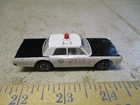 Vintage 1968 Hot Wheels Redline Police Cruiser White Black Diecast Mattel USA