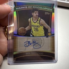 2025-26 Topps Basketball Ben Sheppard Marks of Excellence Auto Pacers #ME-BS